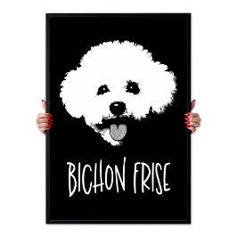 Bichon Frise Arte Pop Minimalista Chic Blanco y Ne