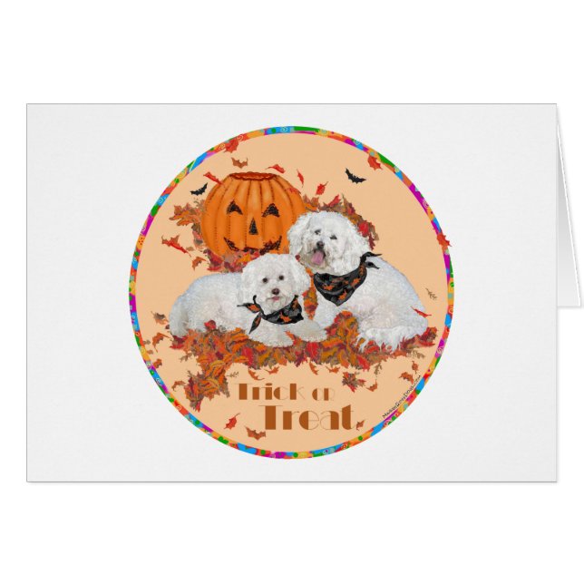 Bichon Frise Halloween (Anverso (Horizontal))
