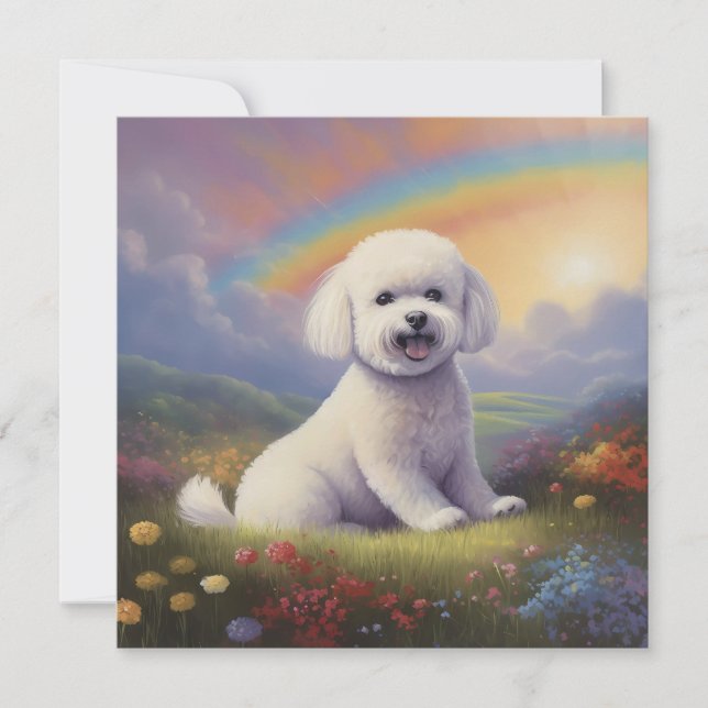 Bichon Frise Memorial Personalizado Perro Nombre A (Anverso)
