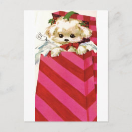 Bichon Lhasa Maltés de la pipa de Navidad dulce vi