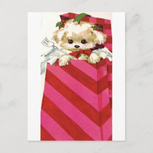 Bichon Lhasa Maltés de la pipa de Navidad dulce vi
