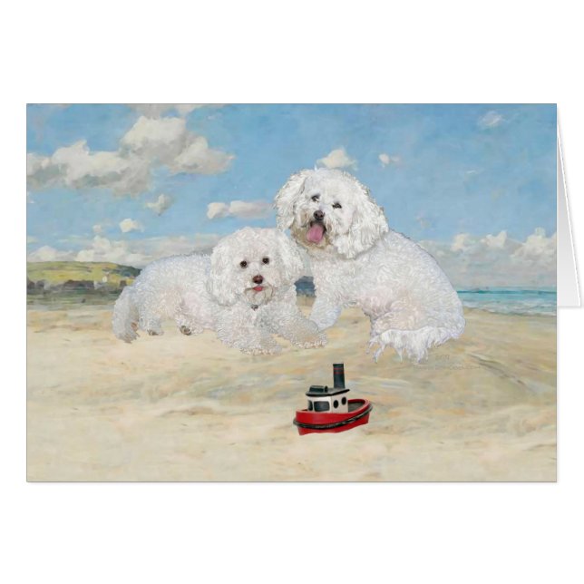 Bichons en la Playa (Anverso (Horizontal))