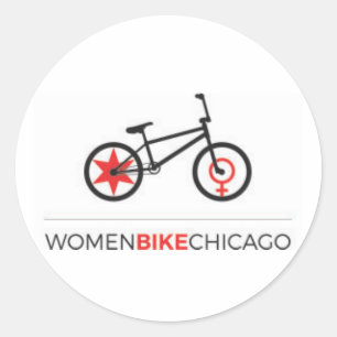 Bici Chicago - pegatinas de las mujeres del diseñ