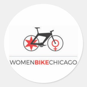 Bici Chicago - pegatinas lisos de las mujeres de