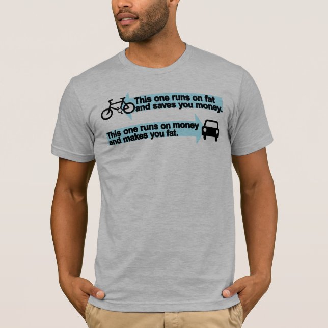 Bici divertida contra la camiseta del coche (Anverso)