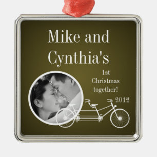 Bici doble personalizada de Brown del ornamento de