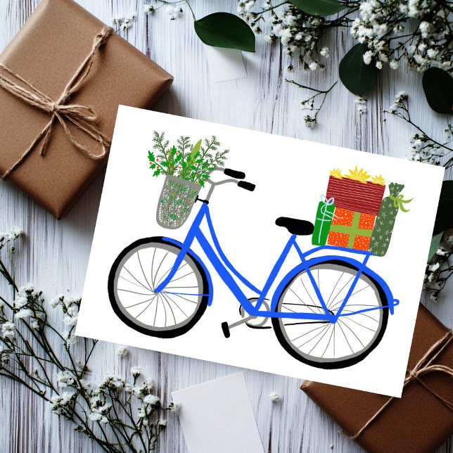 Bicicleta Adorable Xmas Regalos Navidades Tarjeta  (Adorable Christmas Bicycle Holiday Xmas Gifts card
)
