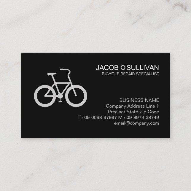 Bicicleta Bicicleta Reparación Bicicleta Tarjeta d (Anverso)