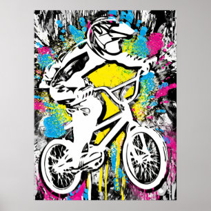 Bicicleta Bmx Clásica - Impresión Poster Bmx Bmx F