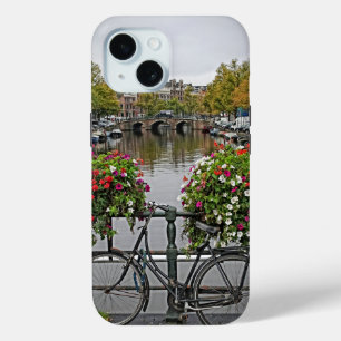 Bicicleta - Canal - Amsterdam - Funda para iPhone
