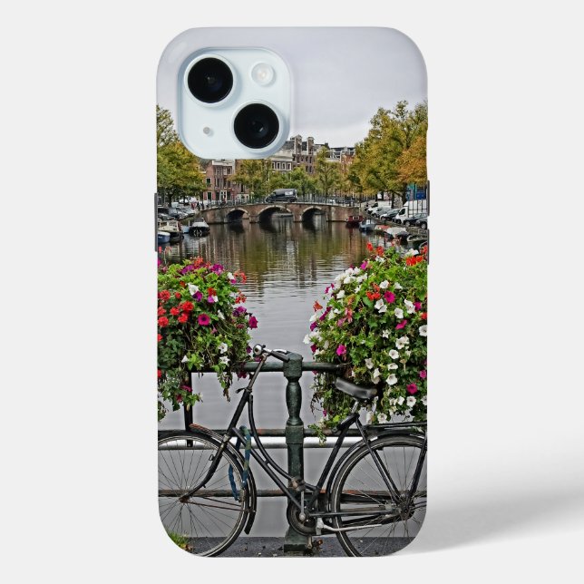 Bicicleta - Canal - Amsterdam - Funda para iPhone  (Reverso )
