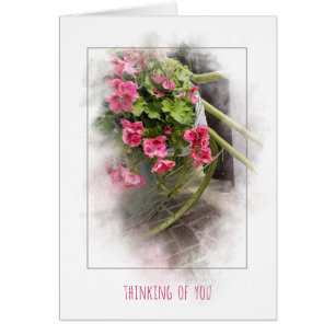 bicicleta con geranios pensando en ti