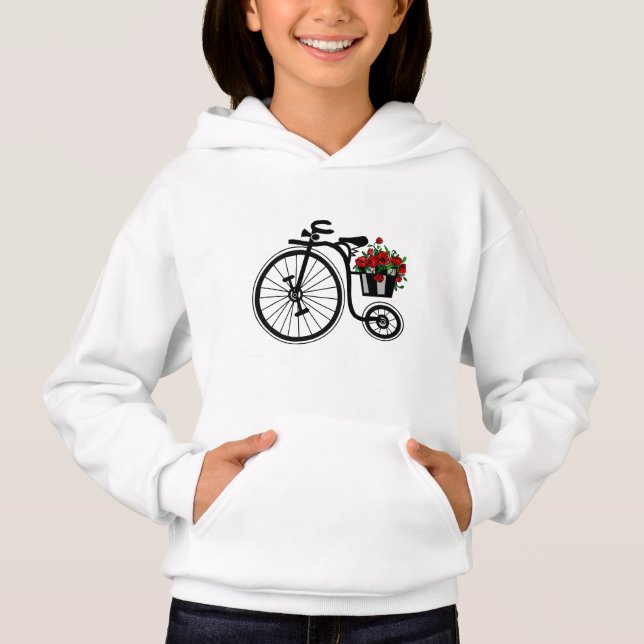 Bicicleta con Hoodie de Flores (Anverso)