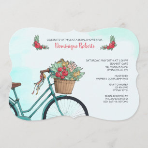 Bicicleta con la invitación de las flores