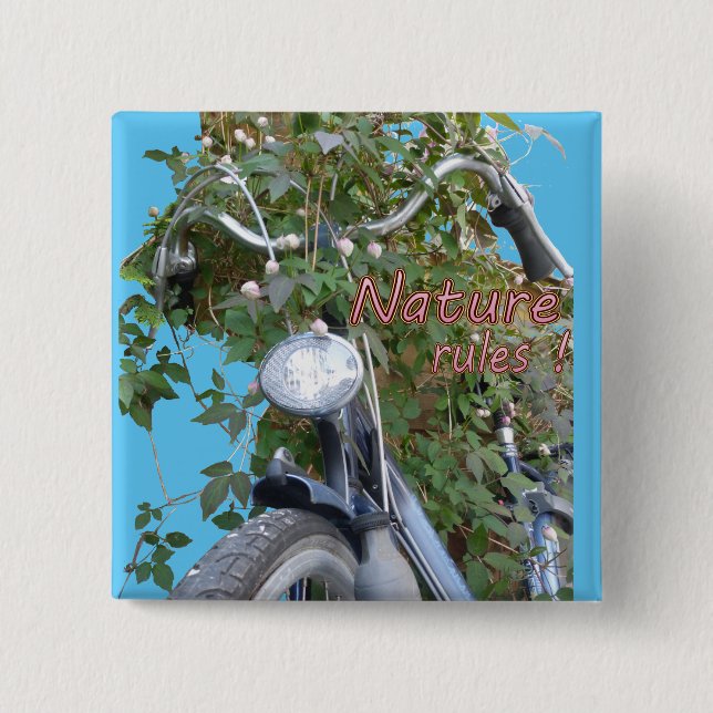 Bicicleta cubierta con botón cuadrado de Clematis (Anverso)