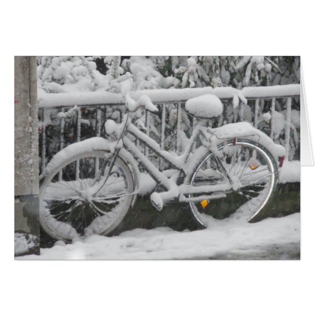 Bicicleta cubierta con nieve (Anverso (Horizontal))