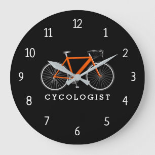 Bicicleta Cycologist Naranja En Reloj Negro Grande