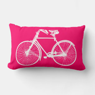 bicicleta de bicicleta blanca almohada rosa almoha