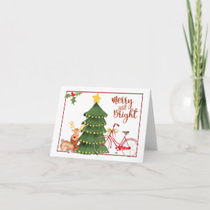 Bicicleta de la mañana de navidad