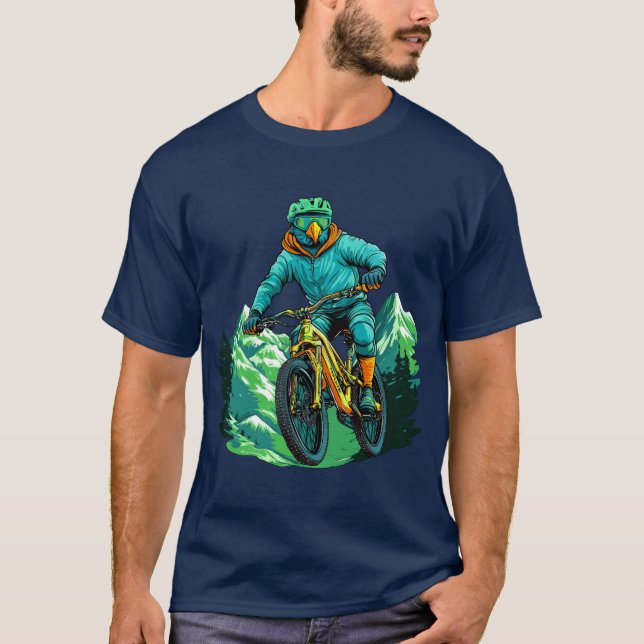 Bicicleta de loros - Camiseta de loros de ciclismo (Anverso)