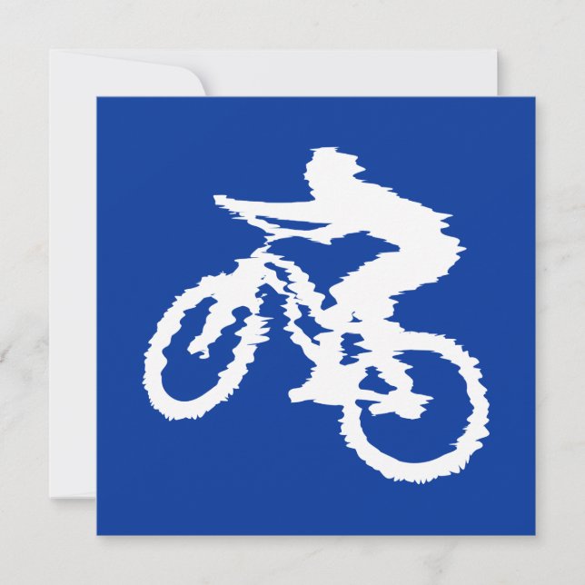 Bicicleta de montaña azul y blanca (Anverso)