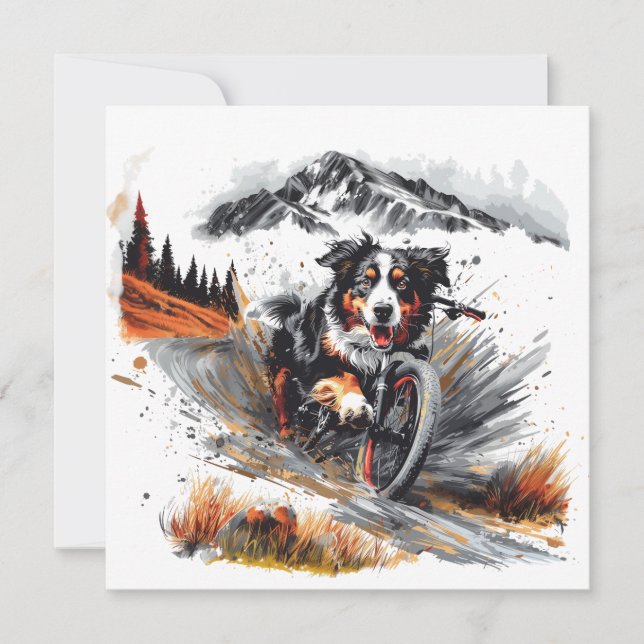 Bicicleta De Perro De Montaña En Las Montañas (Anverso)