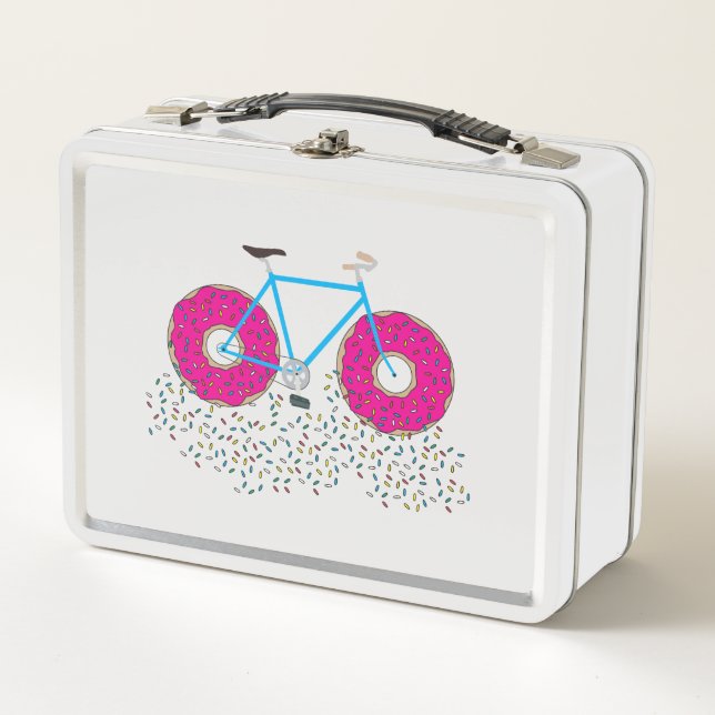 Bicicleta de ruedas donut glaseadas rosadas con ro (Anverso)