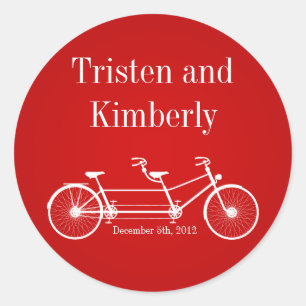 Bicicleta doble roja para Pegatinas favoritos de 2