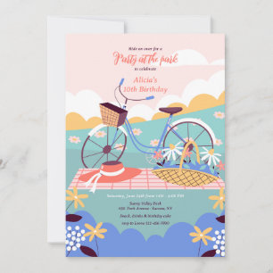 Bicicleta en la invitación al parque