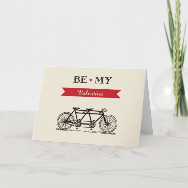Bicicleta en tándem - sea mi tarjeta de la tarjeta (Anverso)