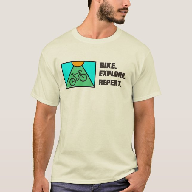 Bicicleta. Explora. Repite. Camiseta (Anverso)