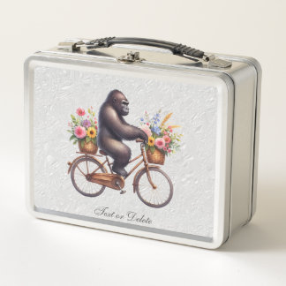 Bicicleta Floral Gorila Caja de almuerzo Metalizad