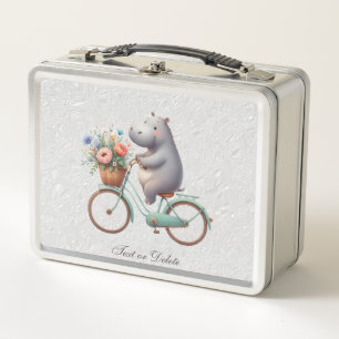 Bicicleta floral Hippo Caja de almuerzo Metalizado
