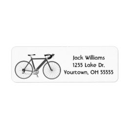 bicicleta gris con etiqueta blanca