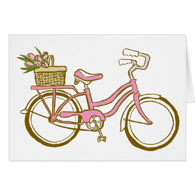 Bicicleta linda con los tulipanes (Anverso (Horizontal))