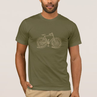 Bicicleta masculina de época destruida camiseta