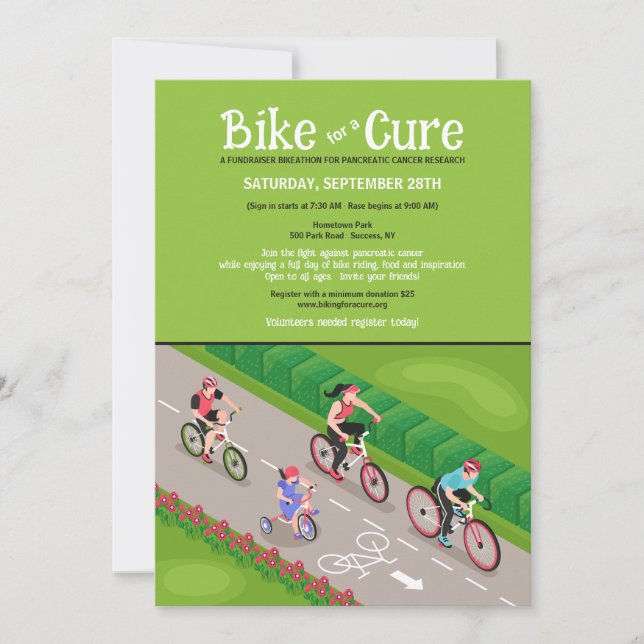 Bicicleta para una invitación a la recaudación de  (Anverso)