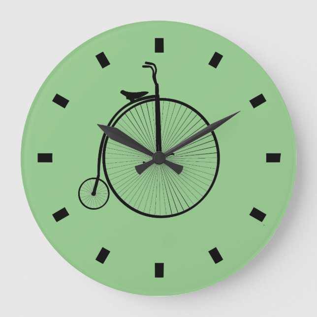 Bicicleta Retro High Wheel Bike - Reloj de bicicle (Anverso)