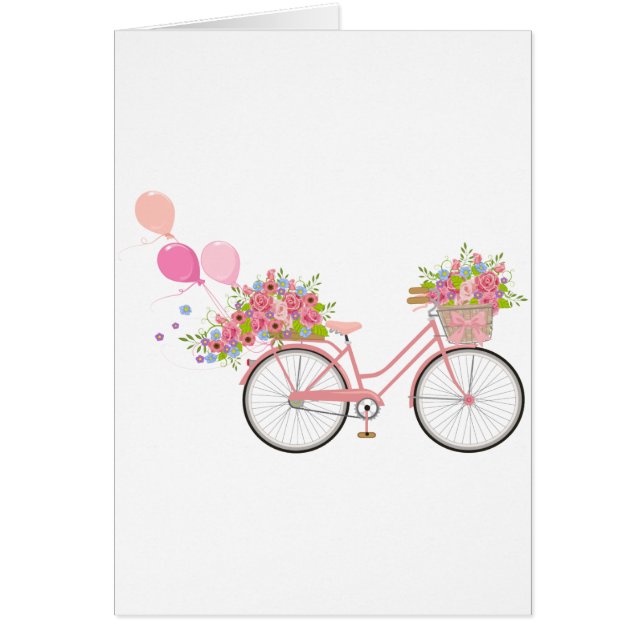 Bicicleta rosa caprichosa (Frente)