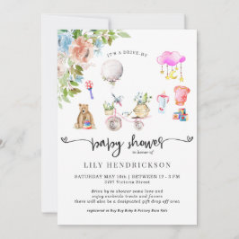 Bicicleta Rosa | Invitación de Baby Shower de Driv