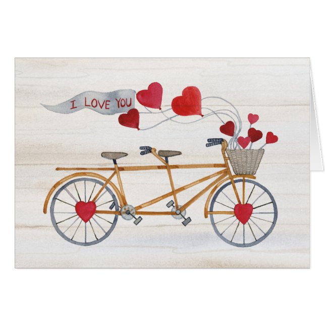 Bicicleta rústica de la tarjeta del día de San (Anverso (Horizontal))