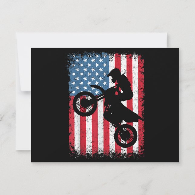 Bicicleta Sucia Bandera Estadounidense Motocross B (Anverso)