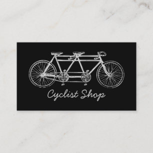 Bicicleta tándem, bicicleta, tarjeta de visita par