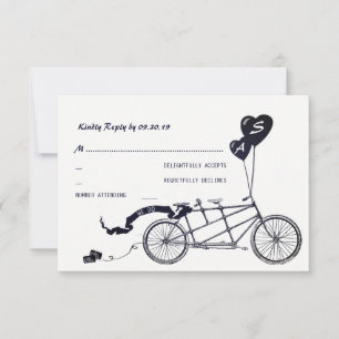 Bicicleta tándem Boda Casual romántica RSVP