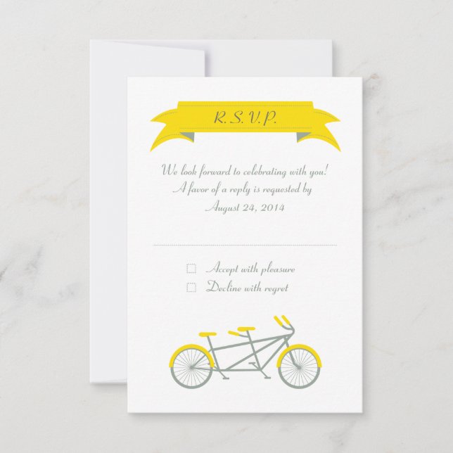 Bicicleta Tandem (Gris / Amarillo / Blanco) RSVP (Anverso)