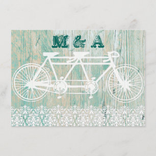 Bicicleta tándem, invitación de WEDDING