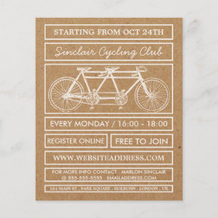 Bicicleta tándem, publicidad del club de ciclismo