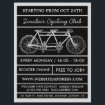 Bicicleta tándem, volante publicitario de club cic<br><div class="desc">Bicicleta Tandem,  Ciclismo Club Avisos Volantes Por La Tienda De Tarjetas De Negocios.</div>