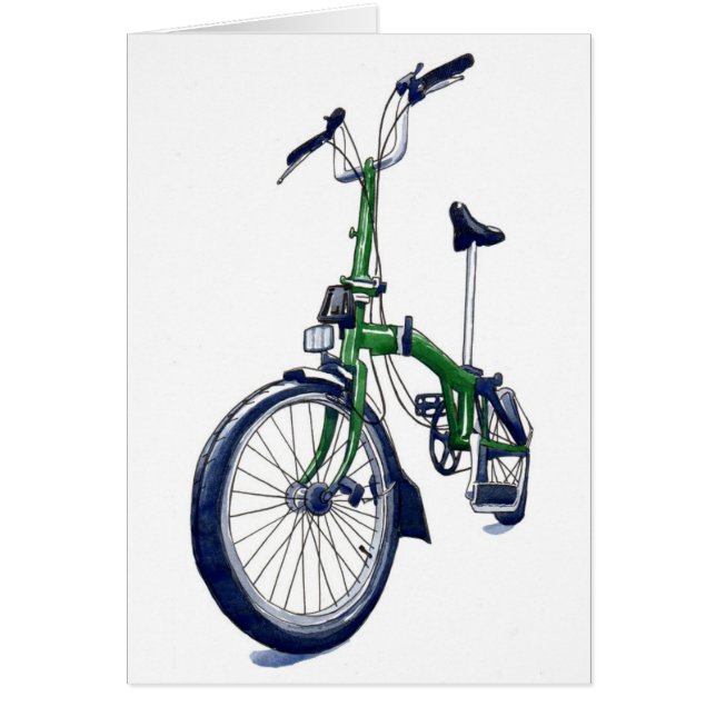 Bicicleta verde de Brompton (Frente)