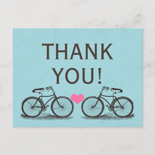 Bicicleta Vintage Gracias A Las Postales Bodas (Anverso)